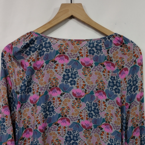 Matilda Jane Sew Perfect Floral Peasant Top Women's M Multicolor Artsy Retro - Picture 7 of 8
